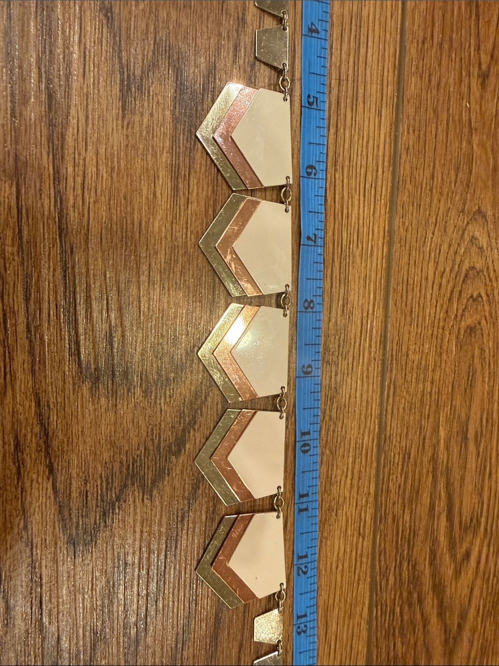 Express Gold-Tone Geometric Pentagonal Necklace - Picture 3 of 4
